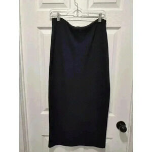 Womens Stark X Black Knit Pull-On Elastic Waist Straight Skirt Size MEDIUM‎